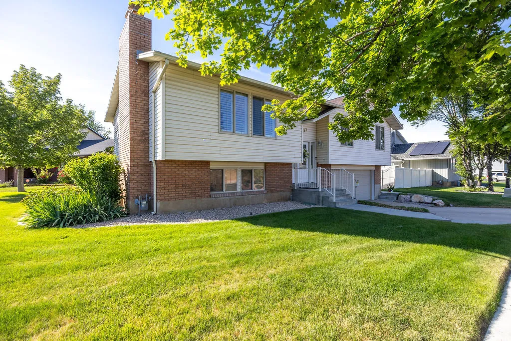 Front and side view of the home
