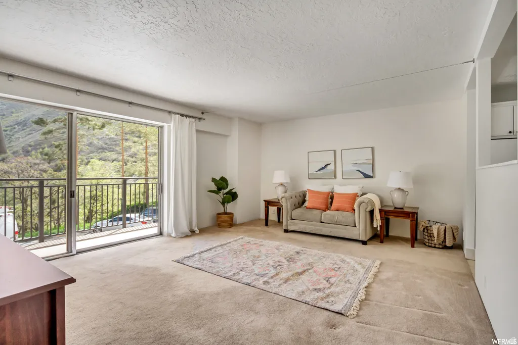 Living Room with beautiful views of Emigration Canyon.