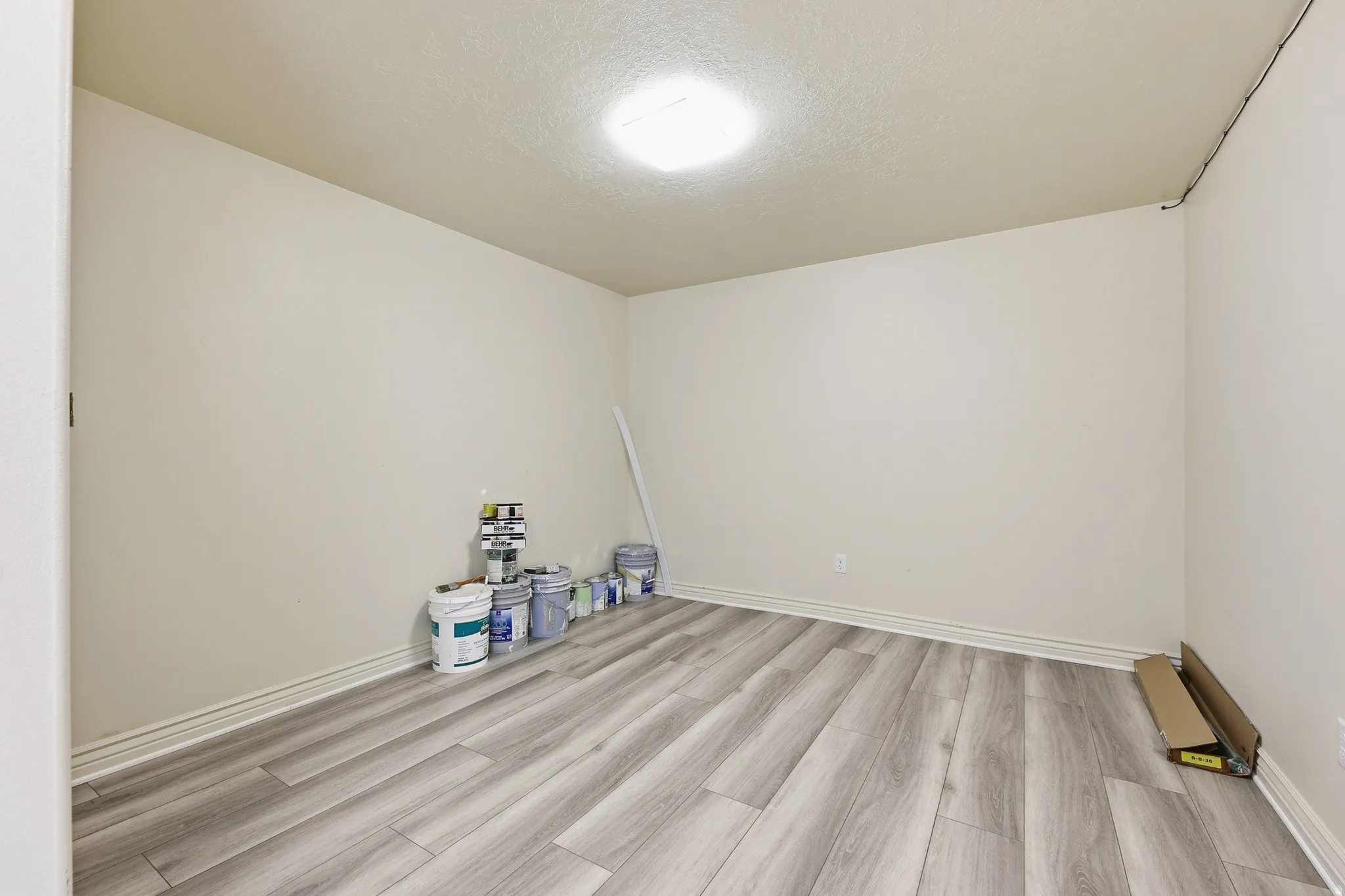 Finished basement storage room