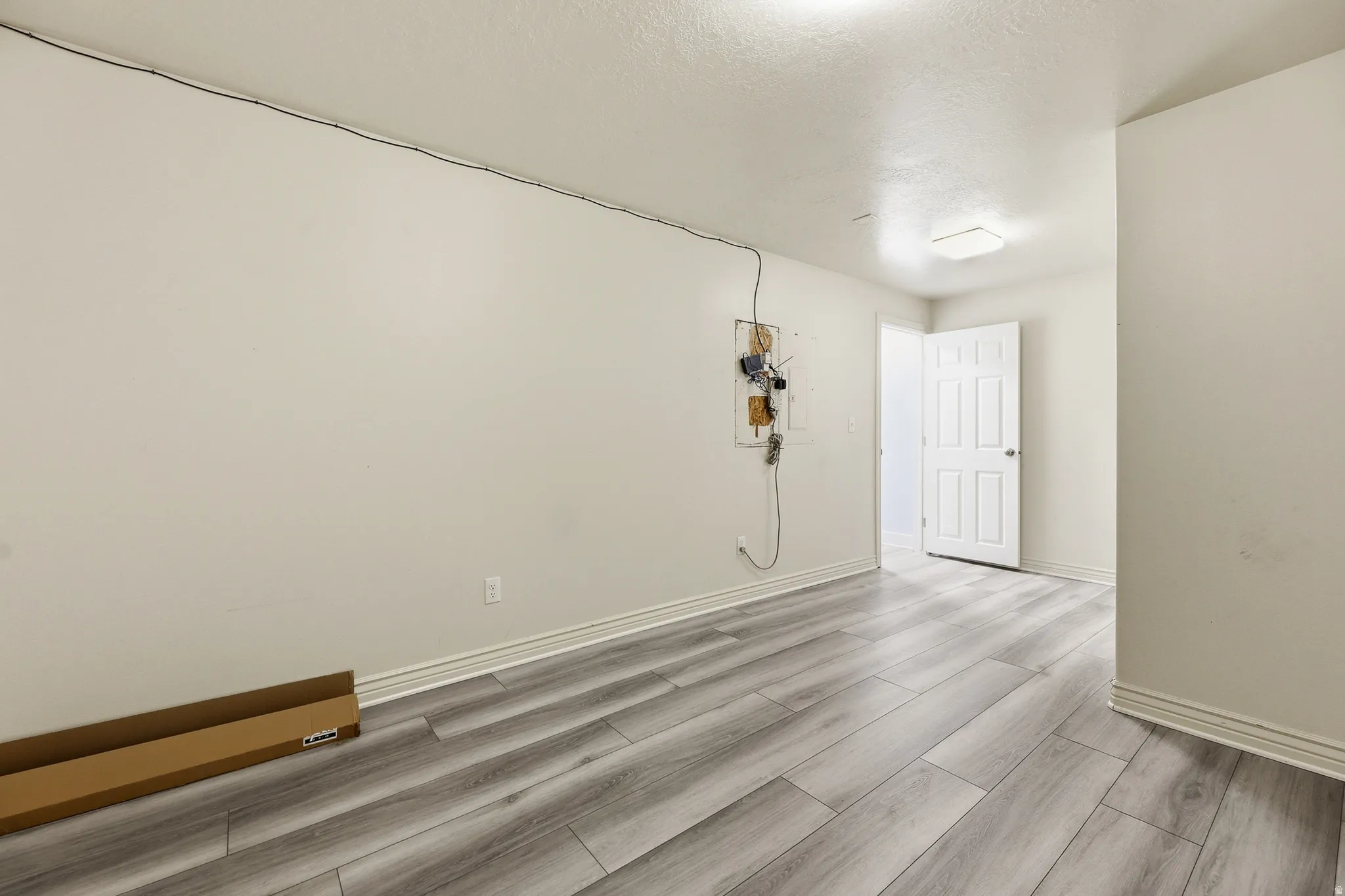Finished basement storage room