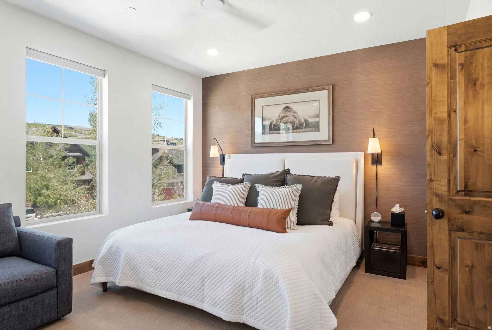 Recessed lighting and ceiling fan