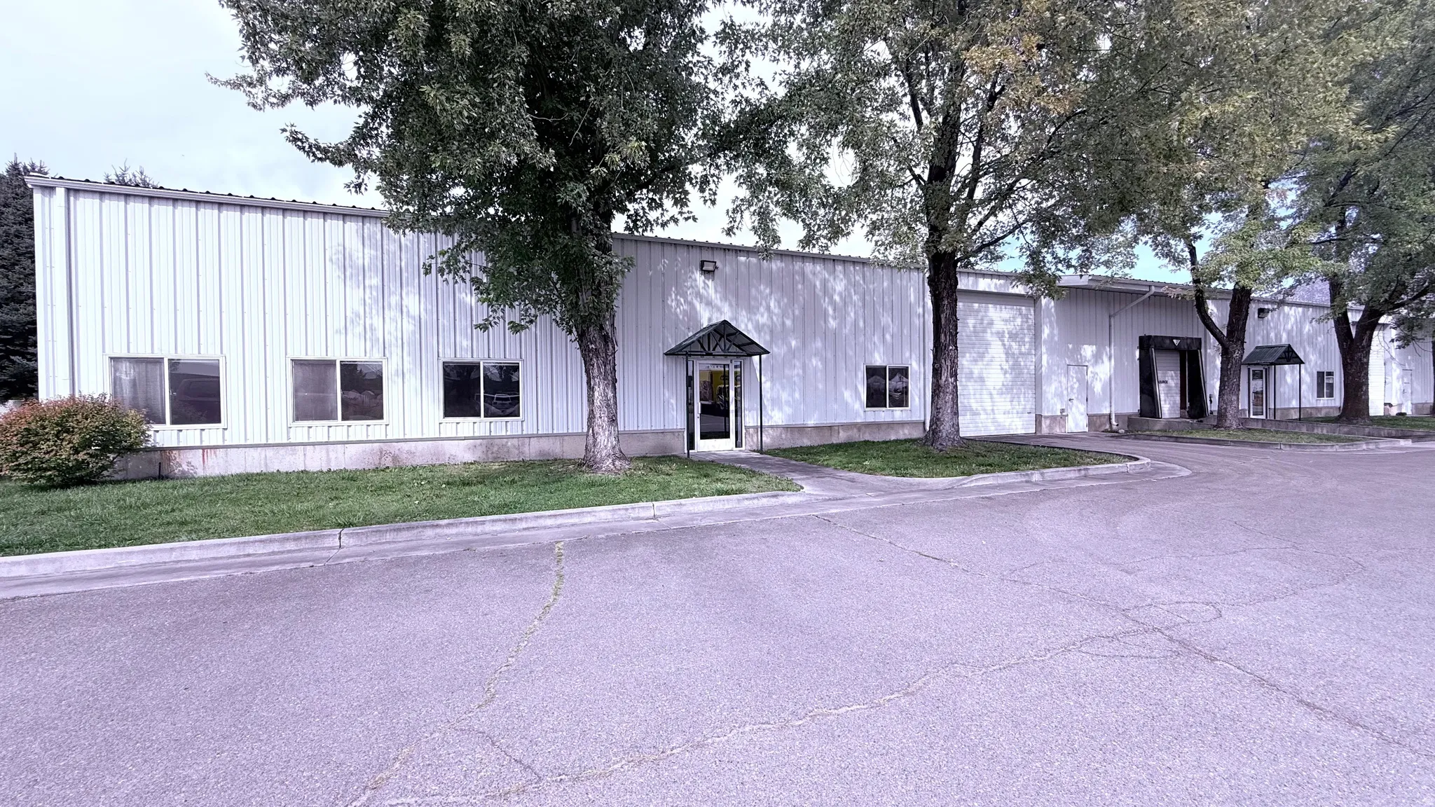 White metal siding exterior