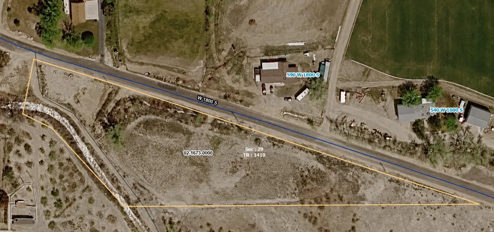 County Property Parcel Map (aerial). Outlining the boundaries. Buyer to verify.