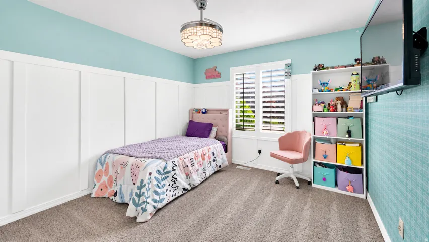 Board and batten wainscoting with a two-tone wall treatment