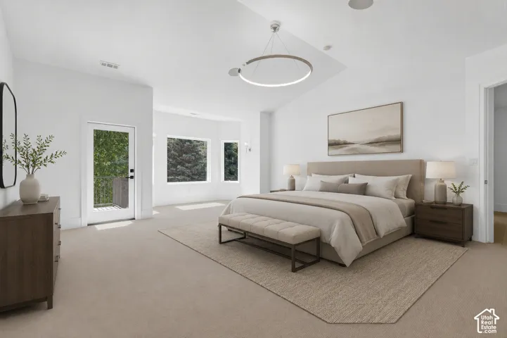 Virtually staged bedroom