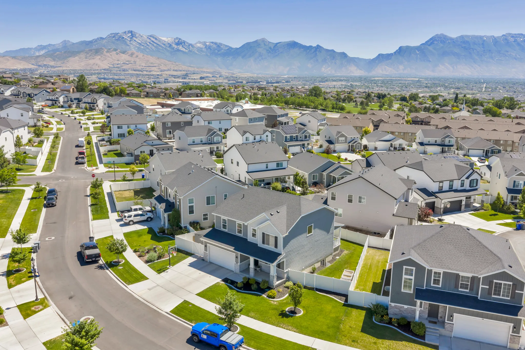 Established neighborhood featuring a varied architectural style of homes with integrated garages