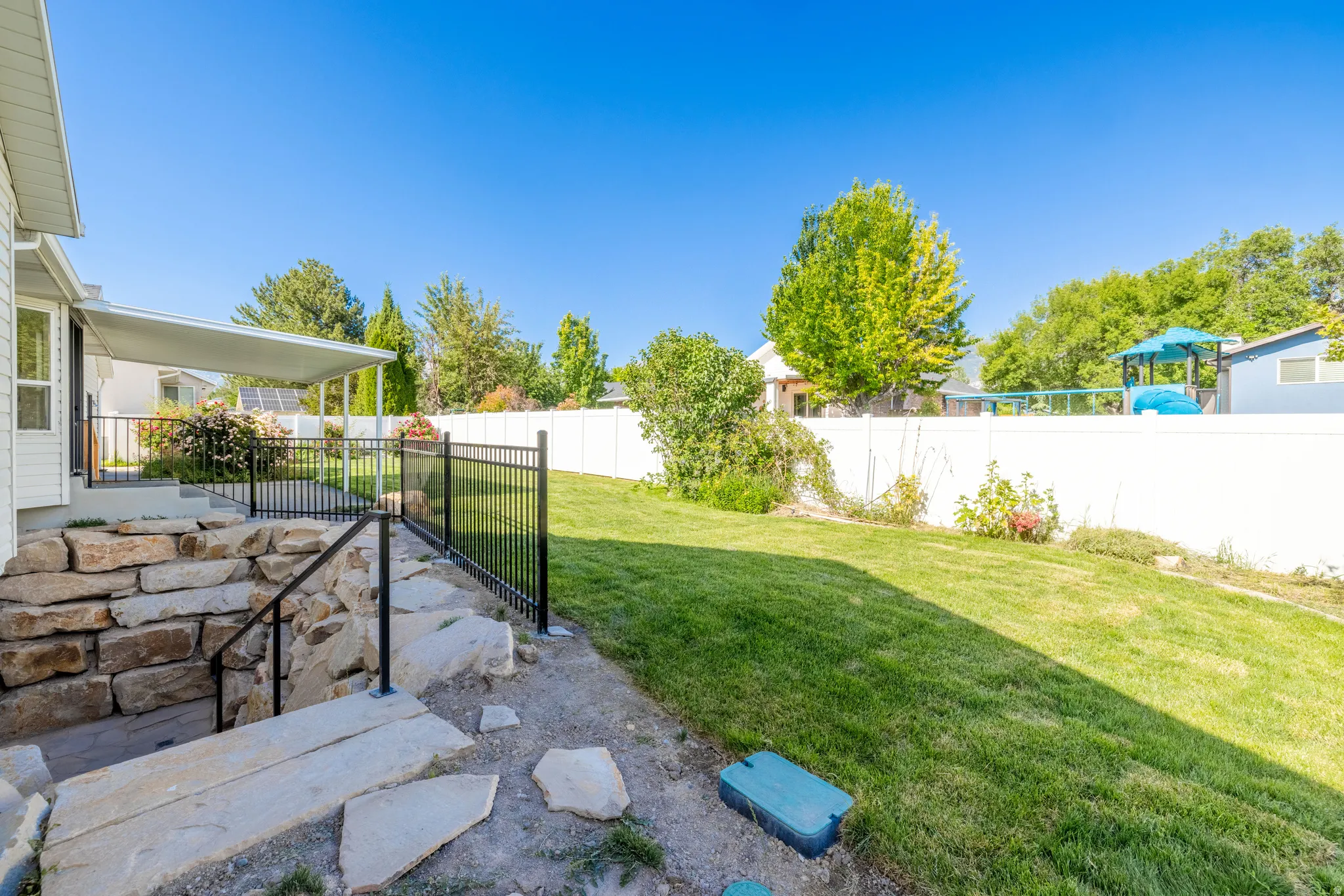 East facing back yard for shady evenings