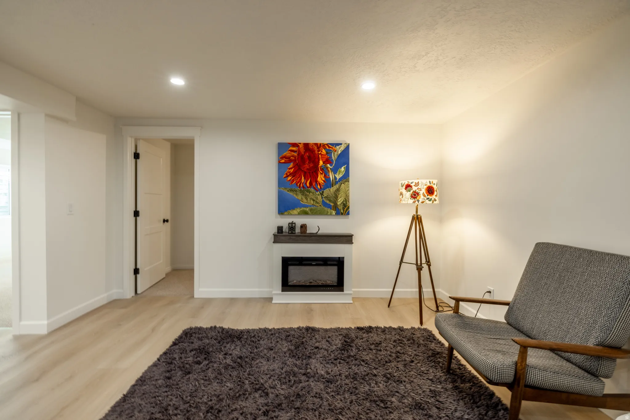 Great room for ADU with electric fireplace