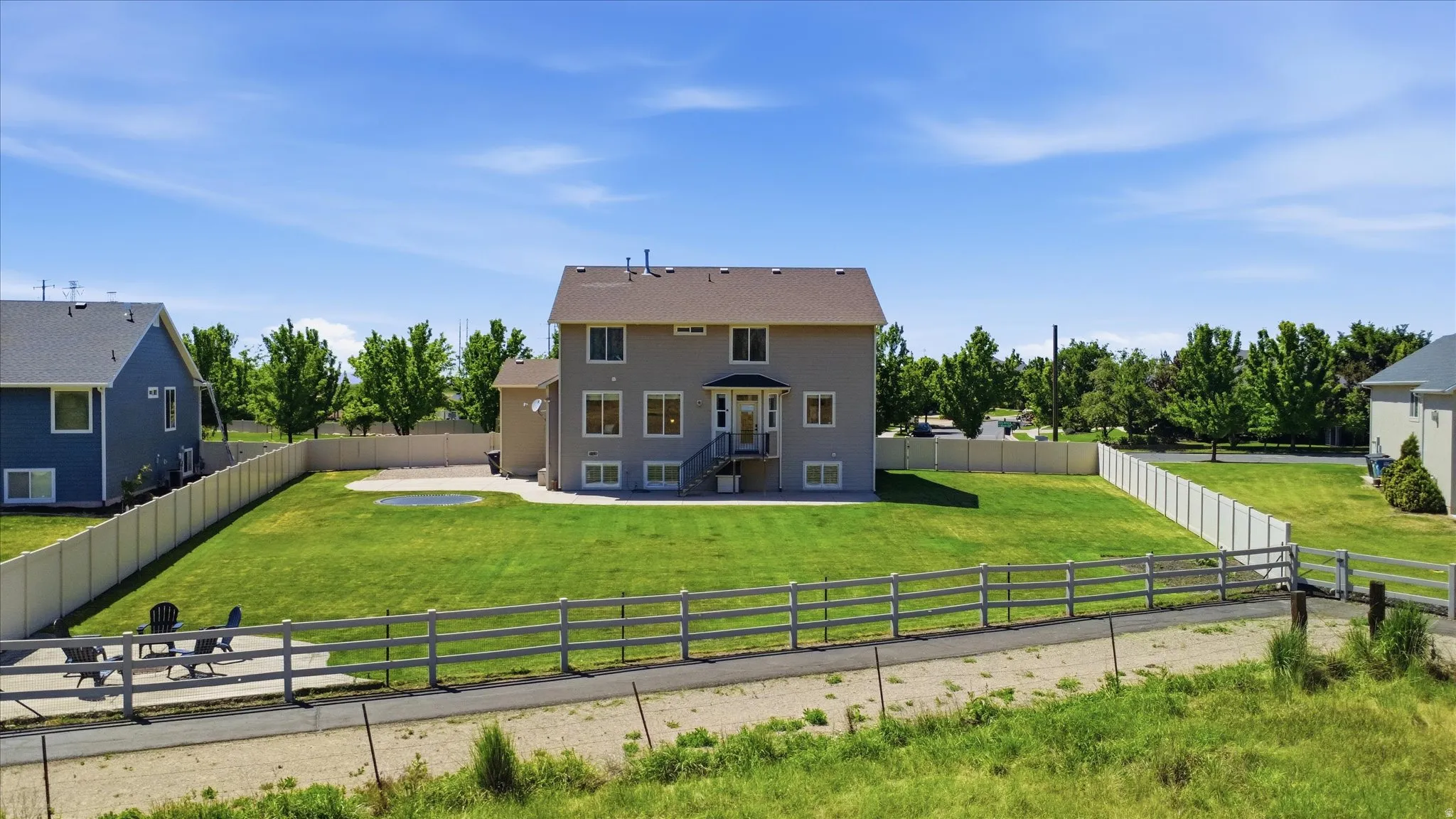 Large, flat backyard