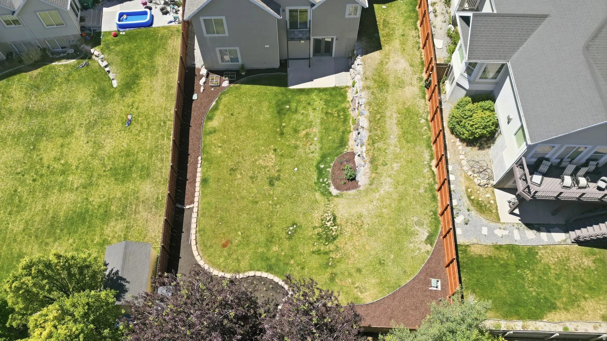 Aerial view of yard