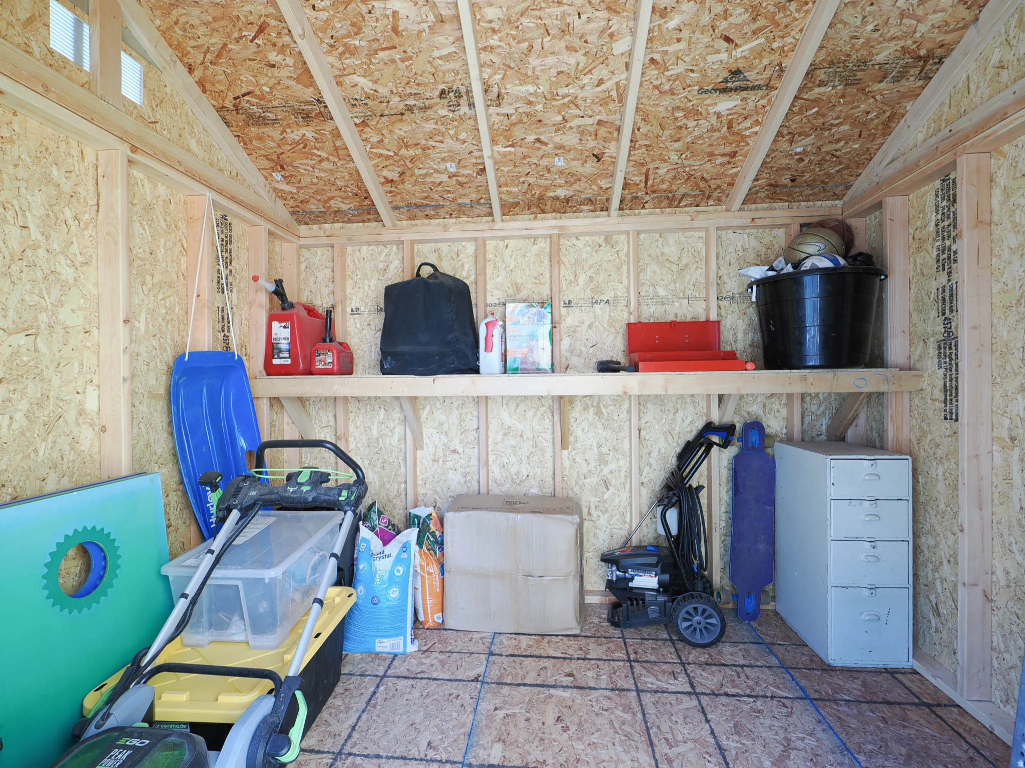 Shed storage area