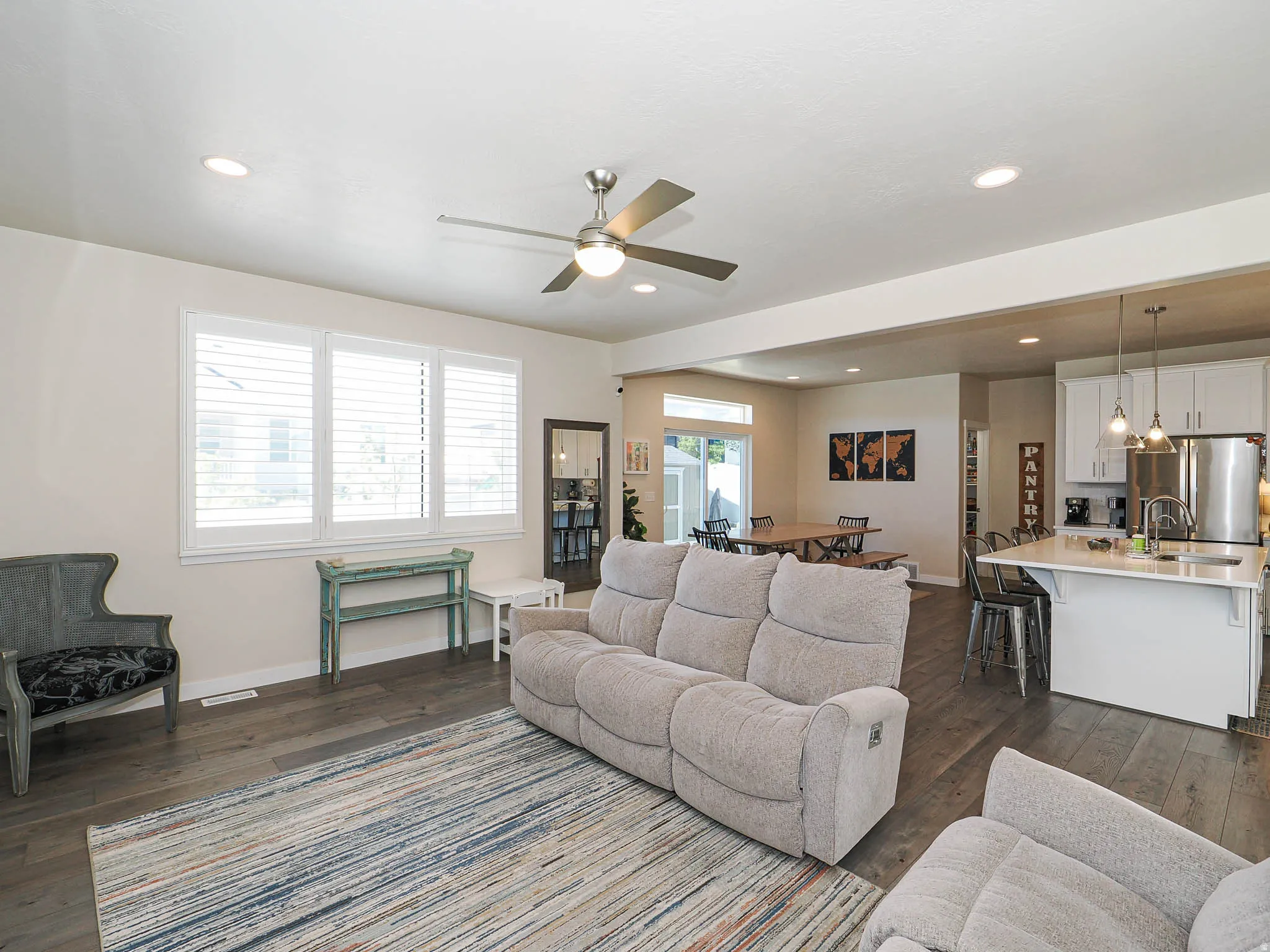 Family Room open to the kitchen