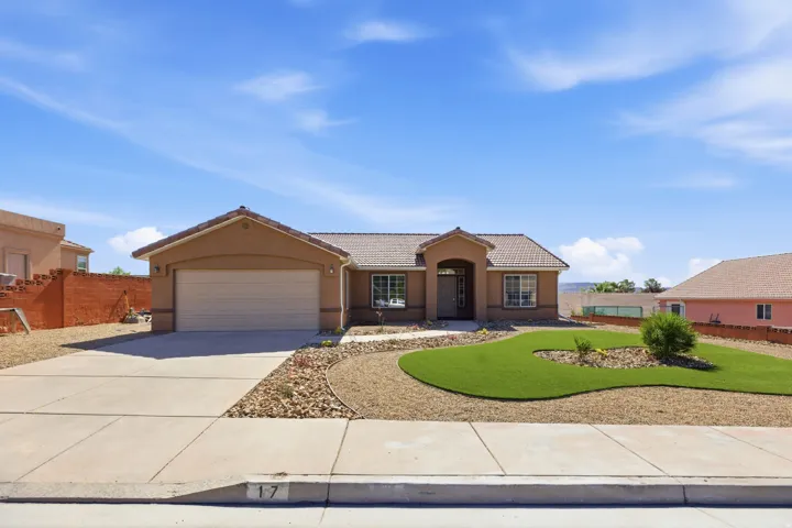 Southwestern-style stucco exterior with a tiled roof