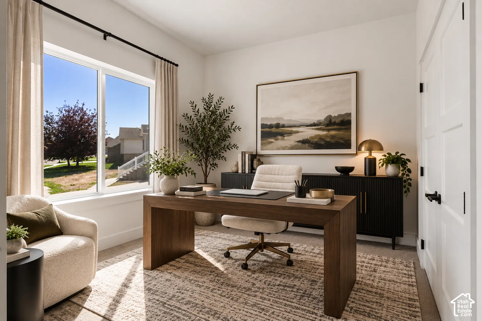 Example staging of what this space could look like as an office.