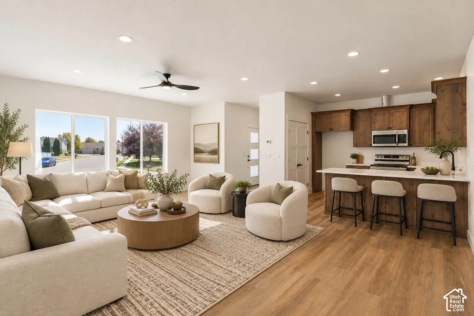 Example staging of what this space could look like with furniture.