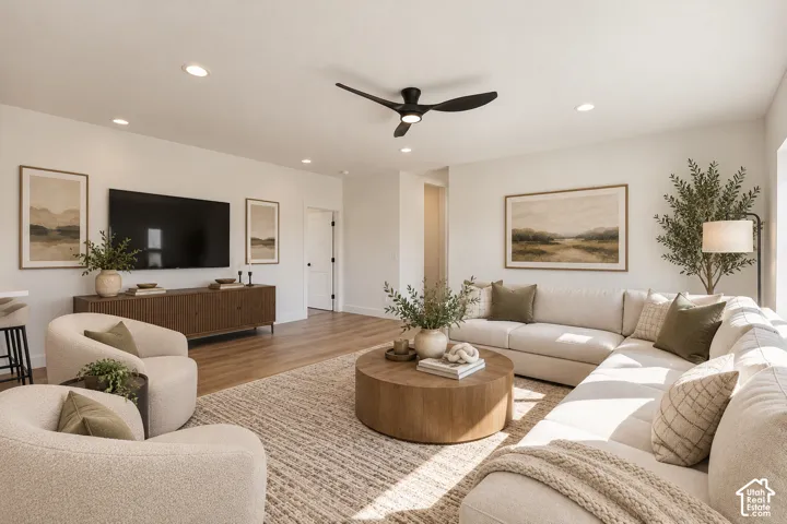 Example staging of what this space could look like with furniture.