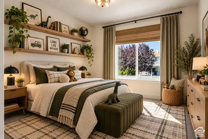 Example staging of what this space could look like with furniture.