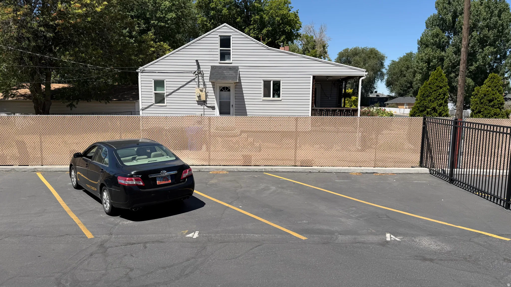Reserved parking space #4 is by the unit