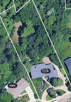 Aerial Survey. Illustrating property boundaries and structures within the specified area