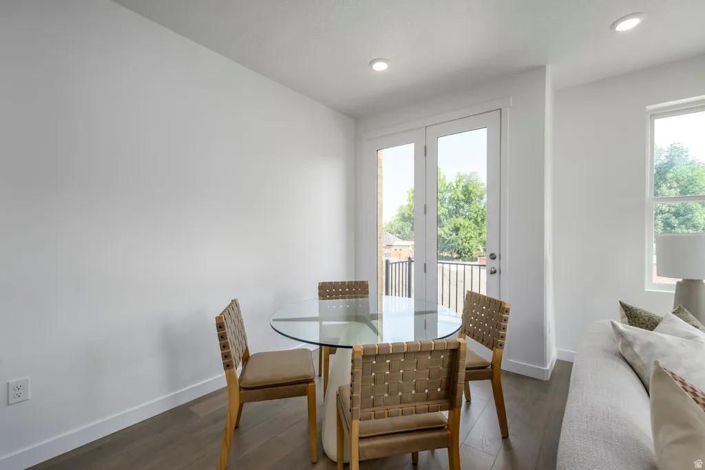 Breakfast nook with a side and dessert of natural light!
