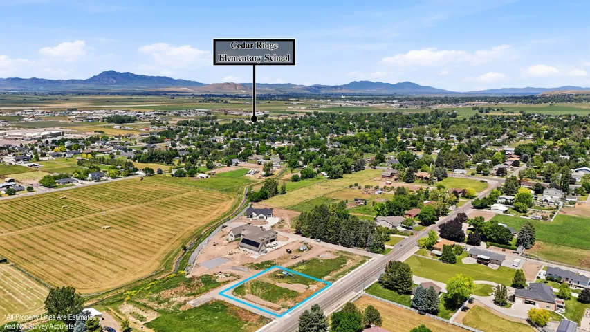 Expansive land parcel with surrounding agricultural fields