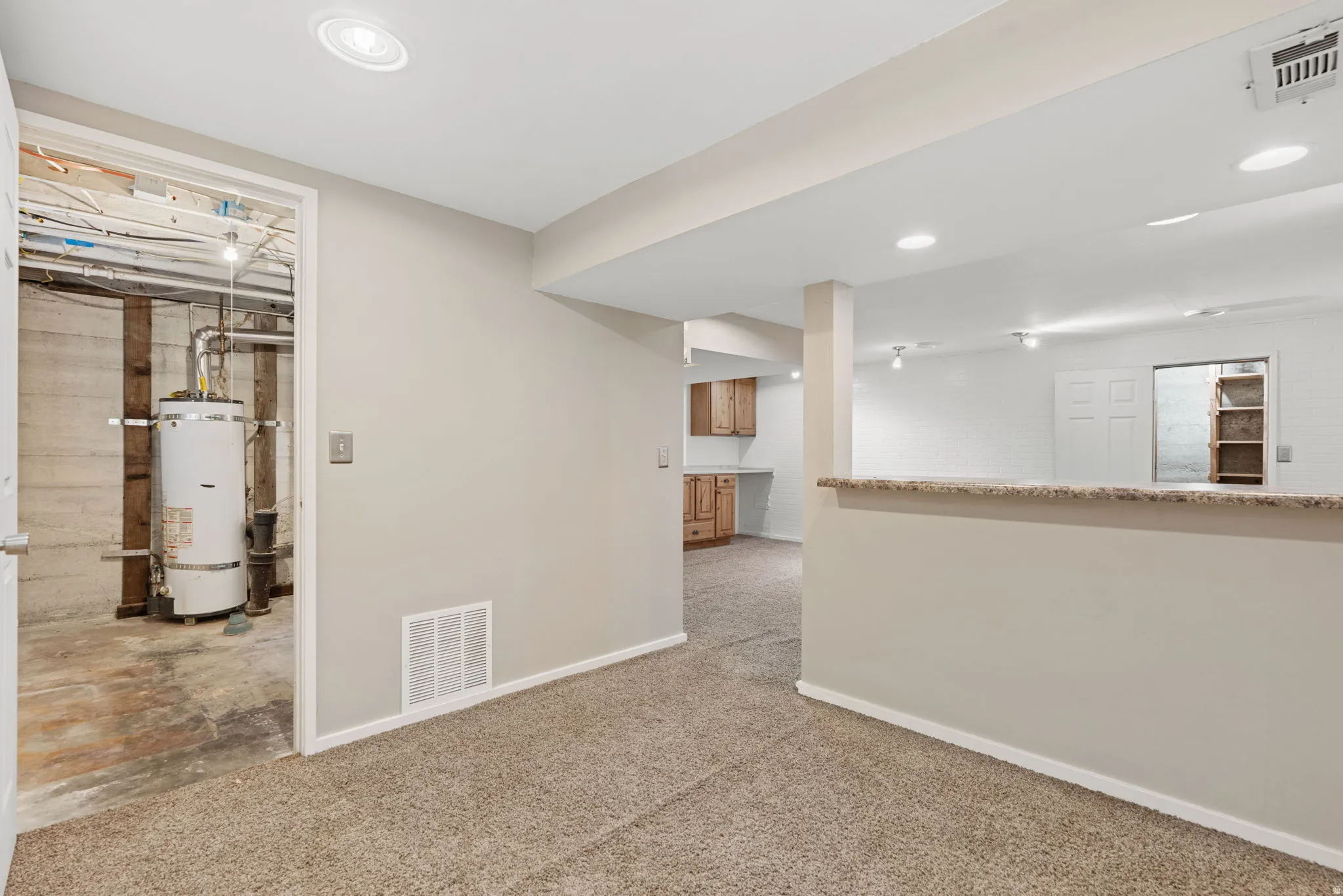 Utility room access from family room