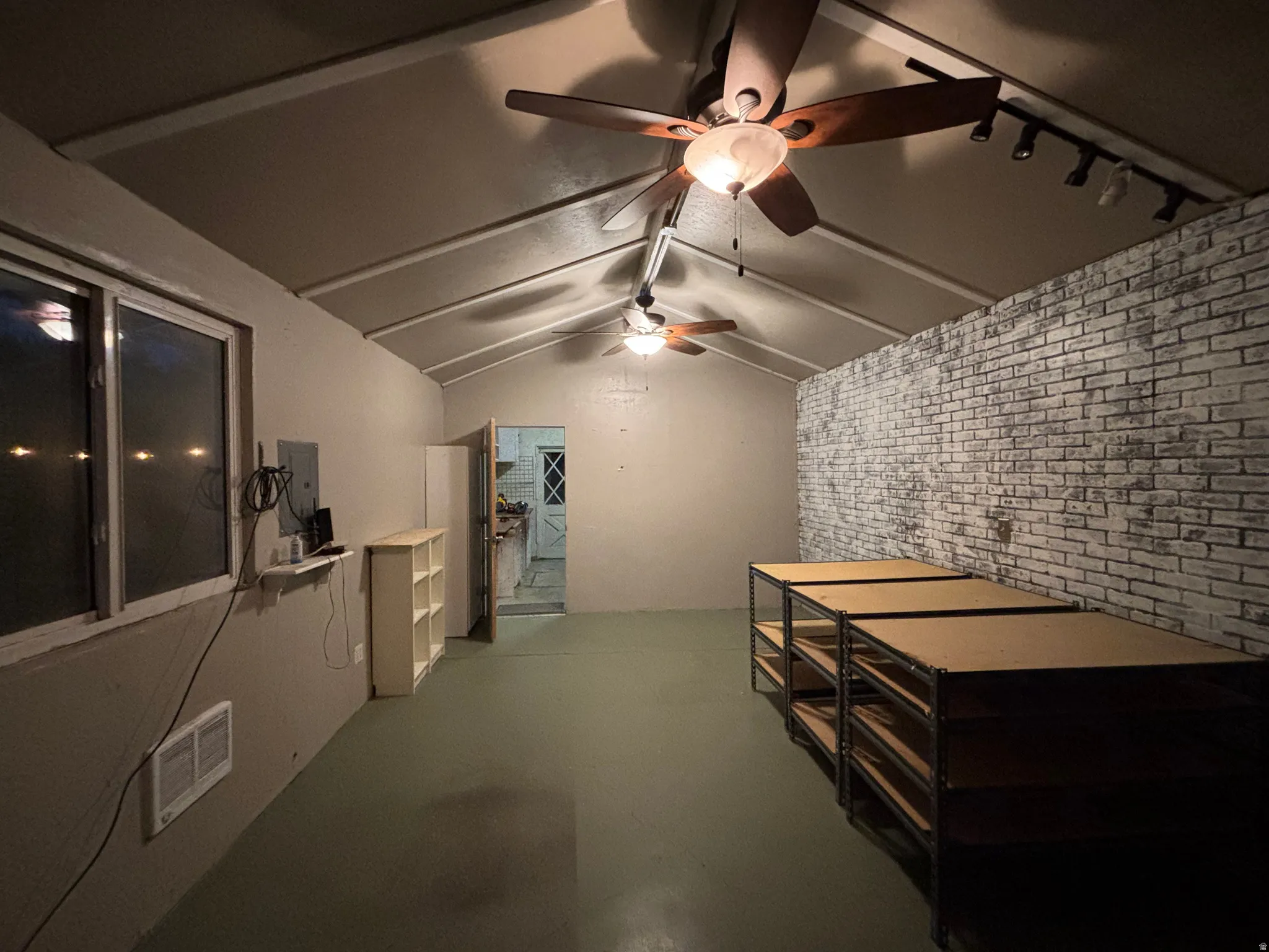 First interior room of 2 room heated workshop with LAN and cable