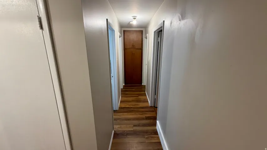 Hallway including linen closet