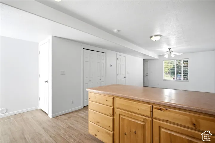 Wood-finish flooring throughout