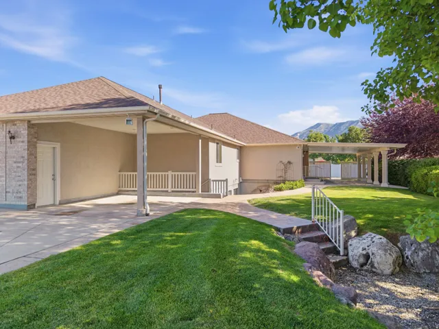 Carport and entrance for basement accessory apartment