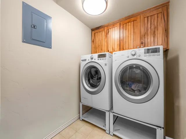 Laundry in basement