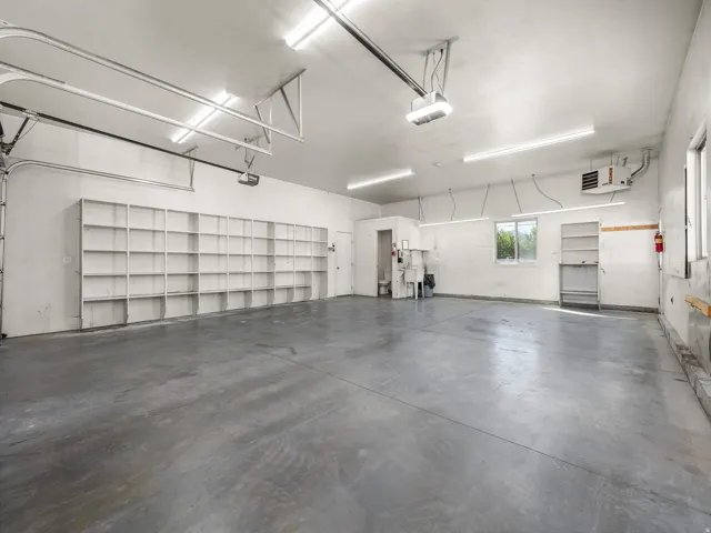 Detached garage with 1/2 bath