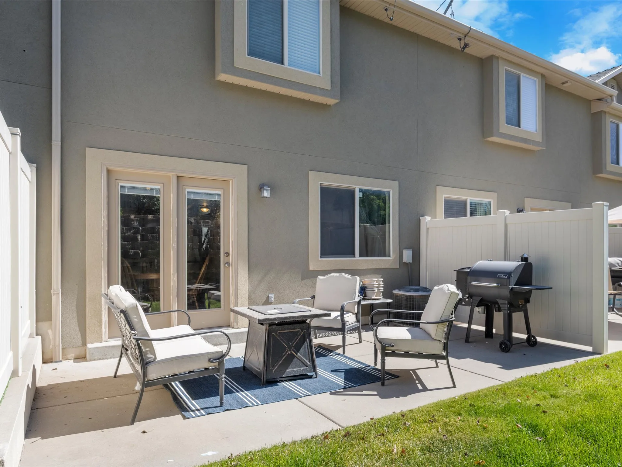 Private patio area on the north side to enjoy BBQ's in the evening.