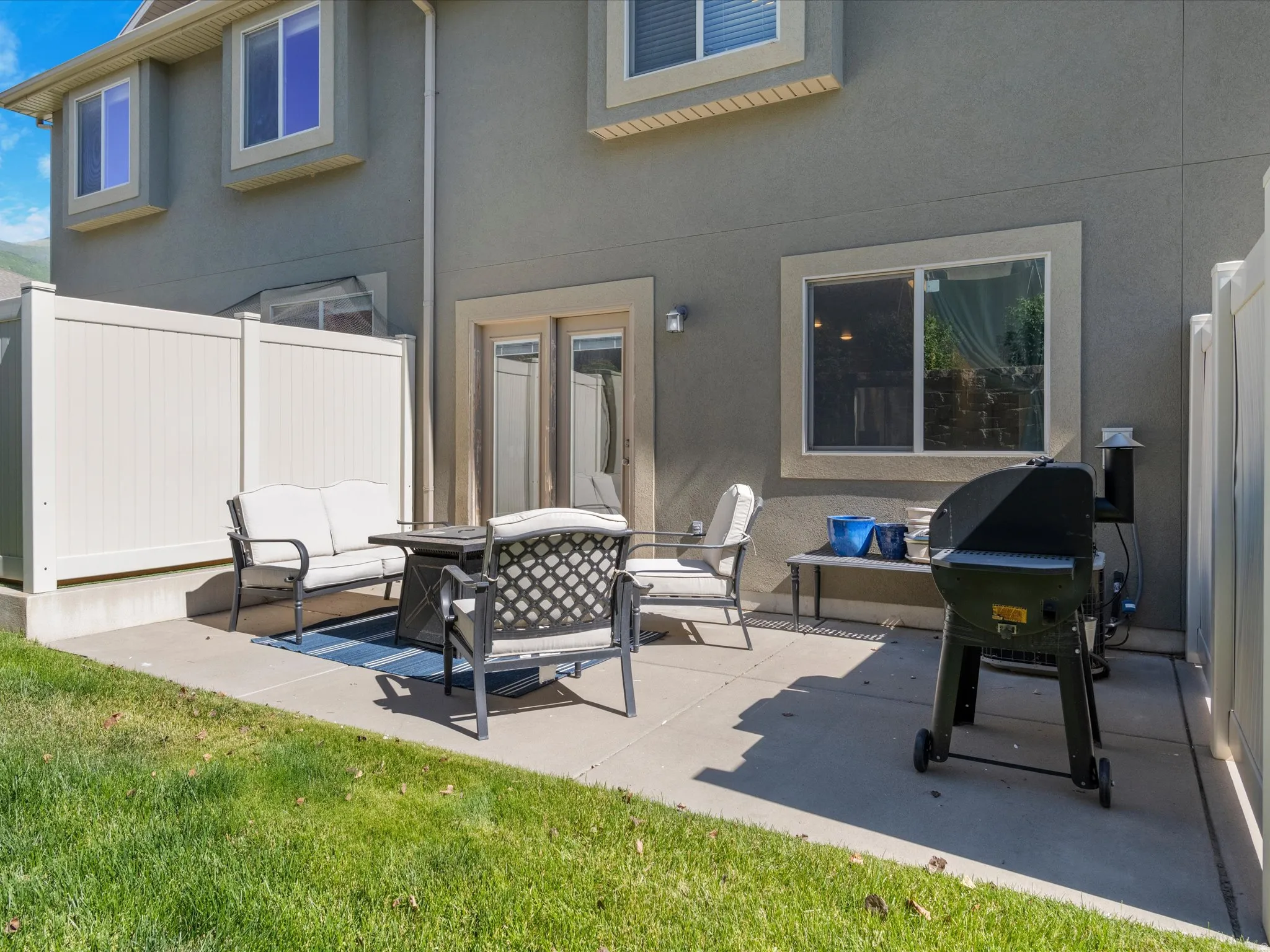 Private patio area on the north side to enjoy BBQ's in the evening.