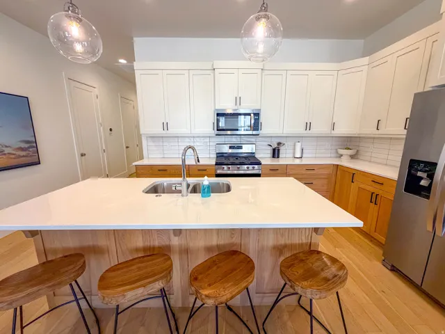 Kitchen featuring a large island