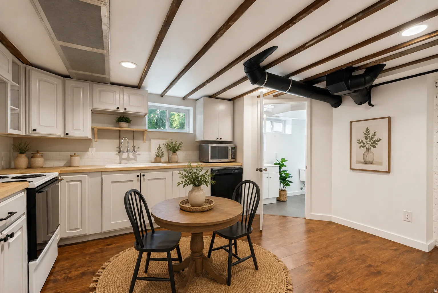 VIRTUALLY STAGED to show possibilities. Entrance into full basement bath