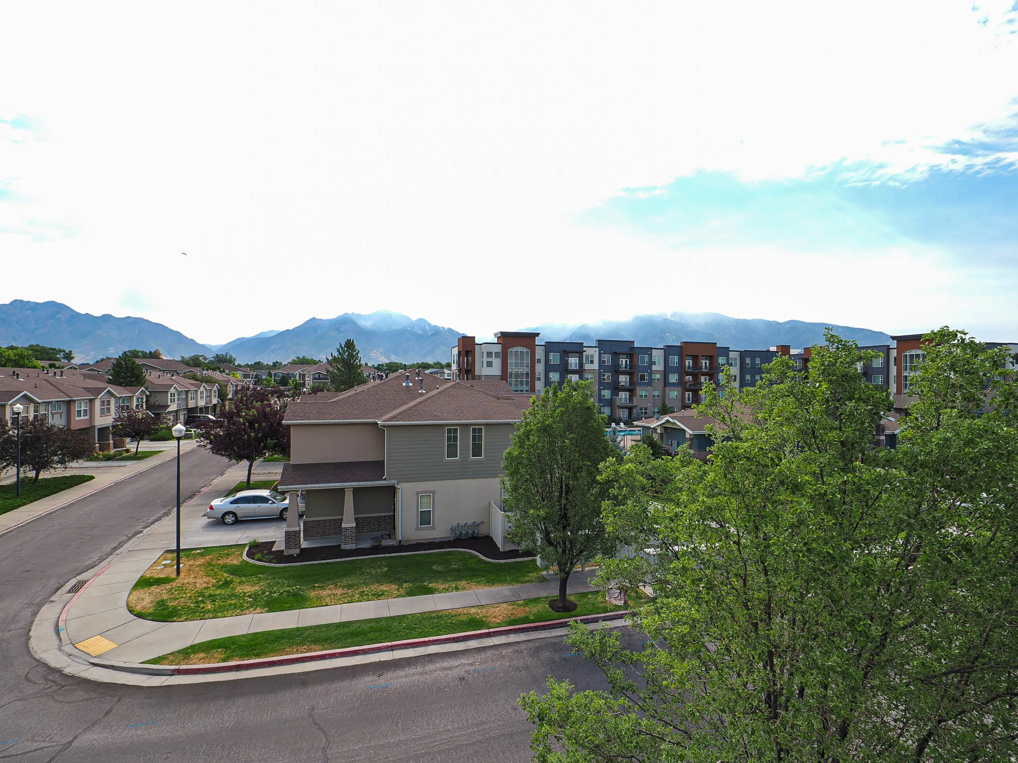 Two-story property with a corner lot position
