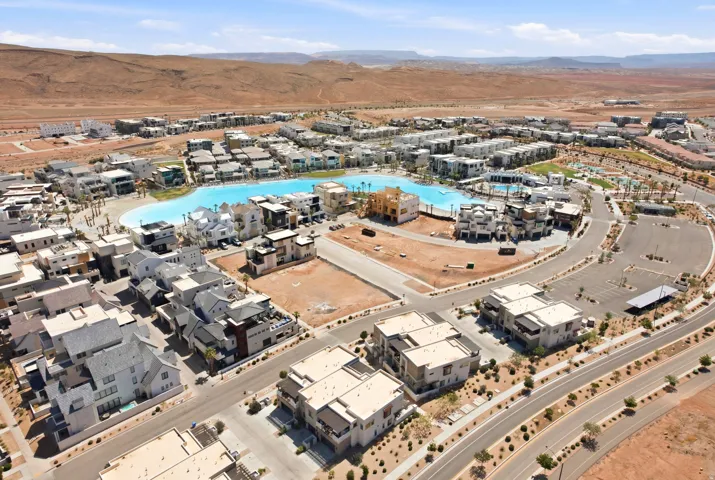 Expansive community featuring a large turquoise lagoon