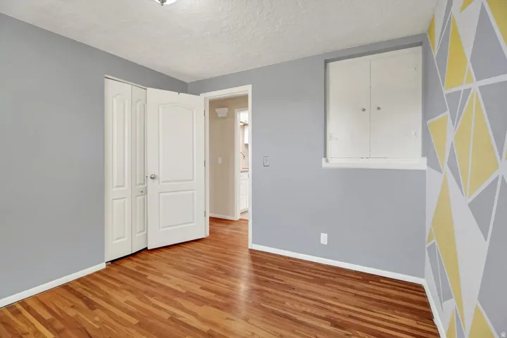 Wood-finish flooring throughout