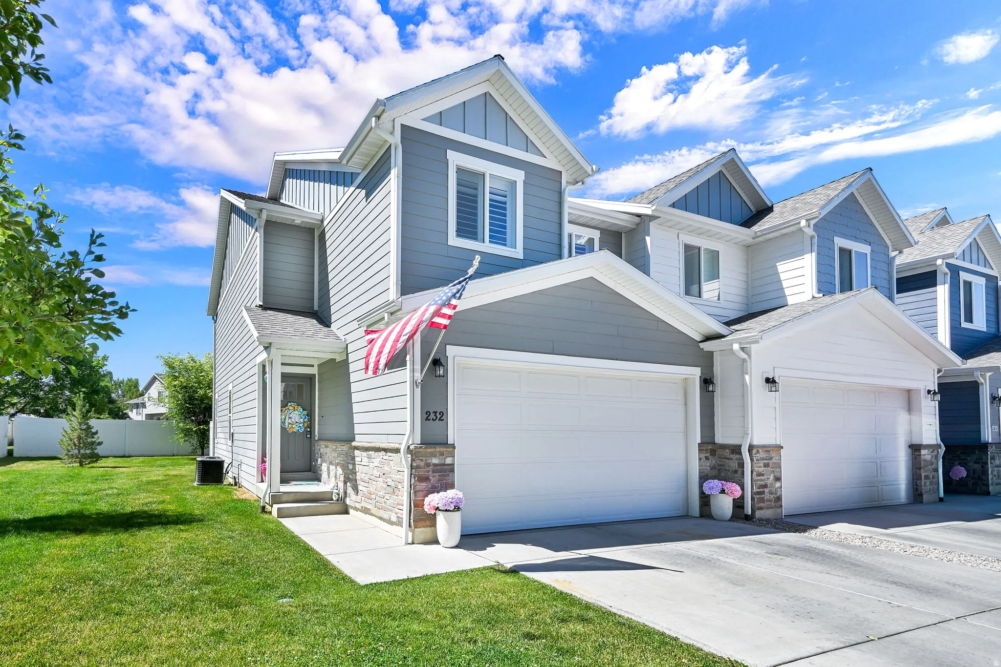 Front house, End Unit, Far Back Corner of Development, Providing More Privacy
