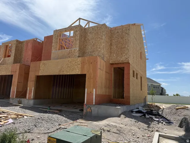 New construction featuring wood frame and oriented strand board sheathing