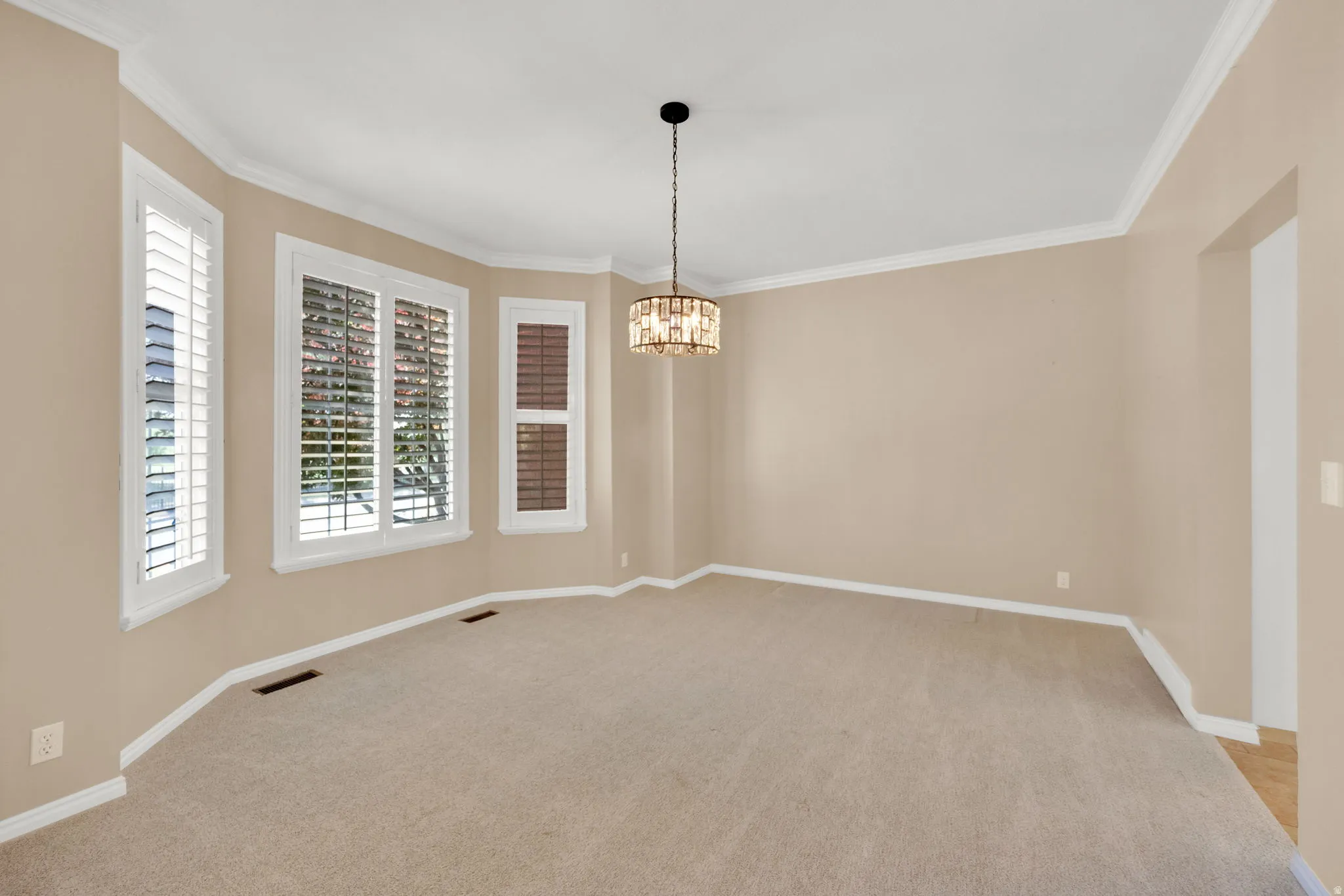 Formal Dining Room with beautiful chandelier