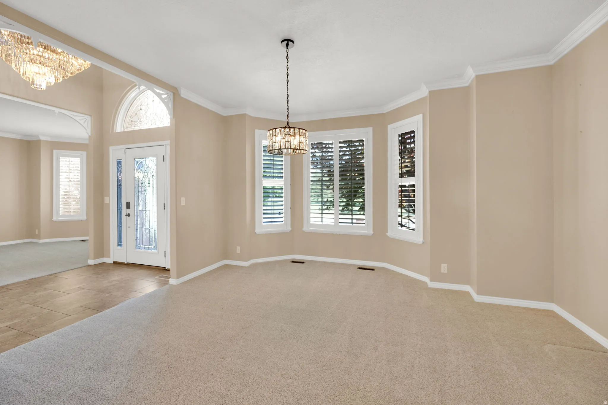 Formal Dining Room with beautiful chandelier