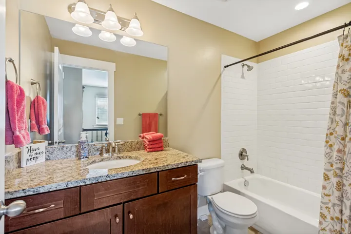 Granite and tile in 2nd full bath