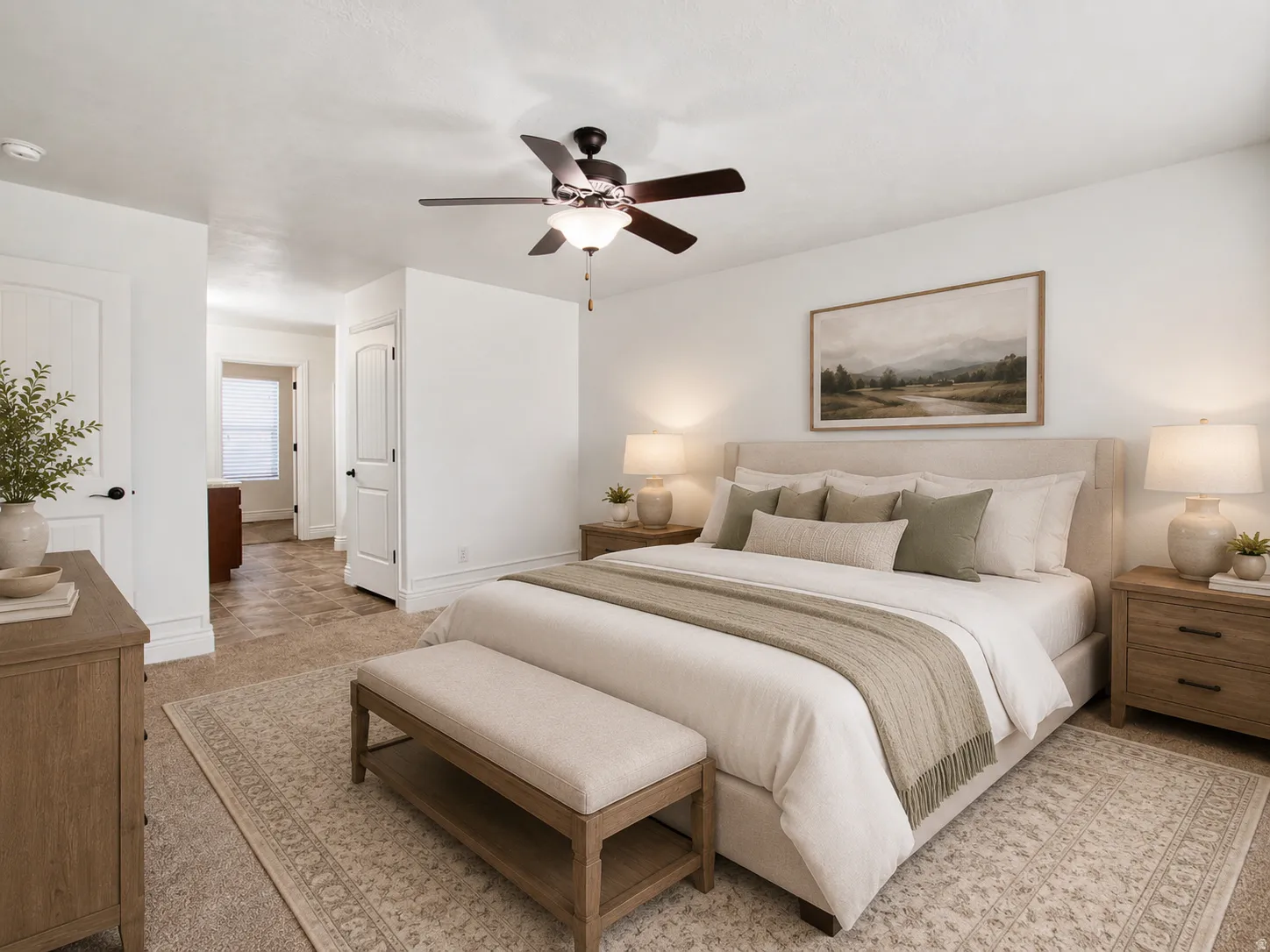 PRIMARY BEDROOM VIRTUALLY STAGED