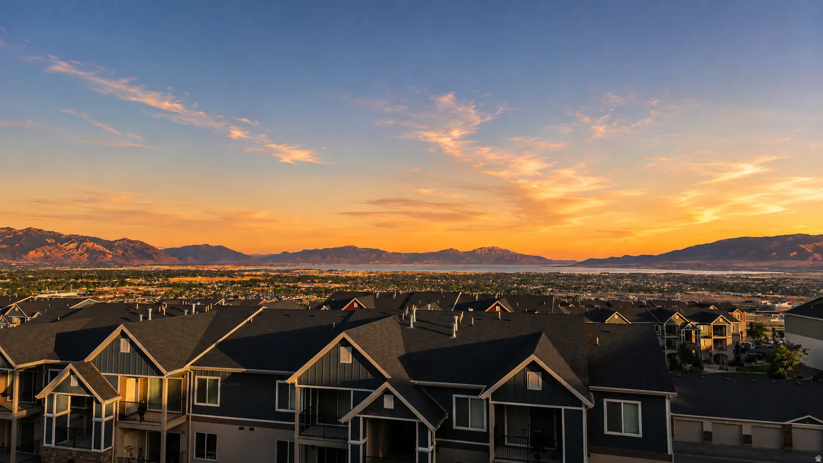 Sunset views from the main level deck
