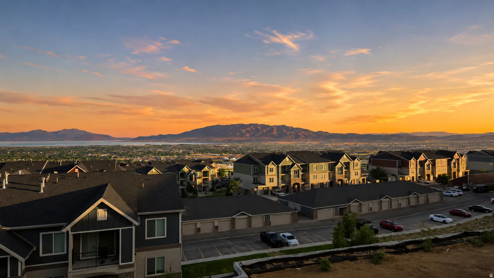 Sunset views from the main level deck