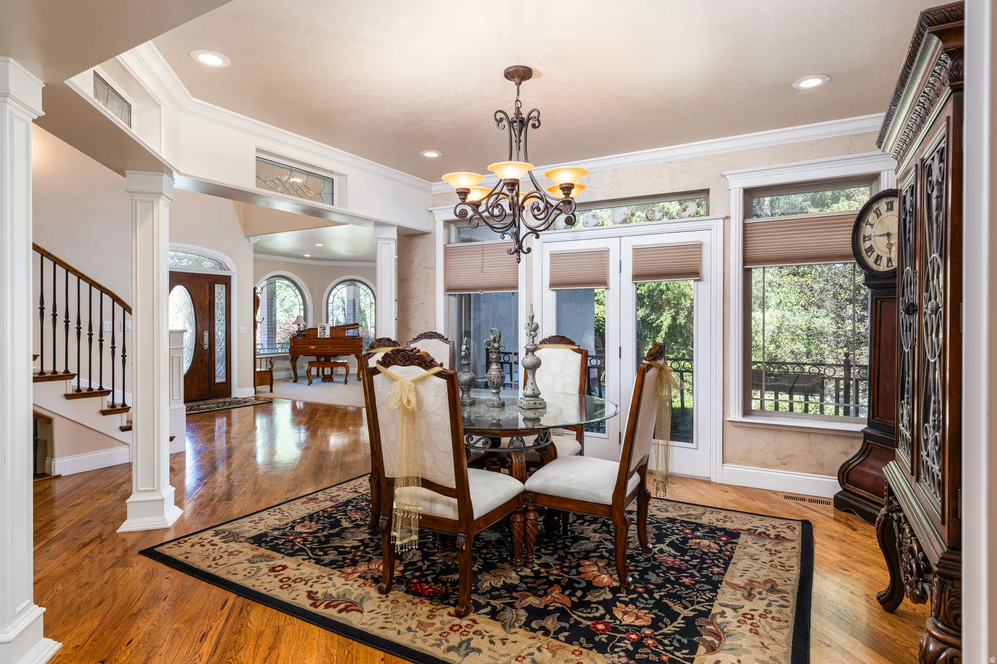Hardwood flooring and crown molding throughout