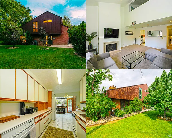 Property Listing. Exterior and interior perspectives of the property