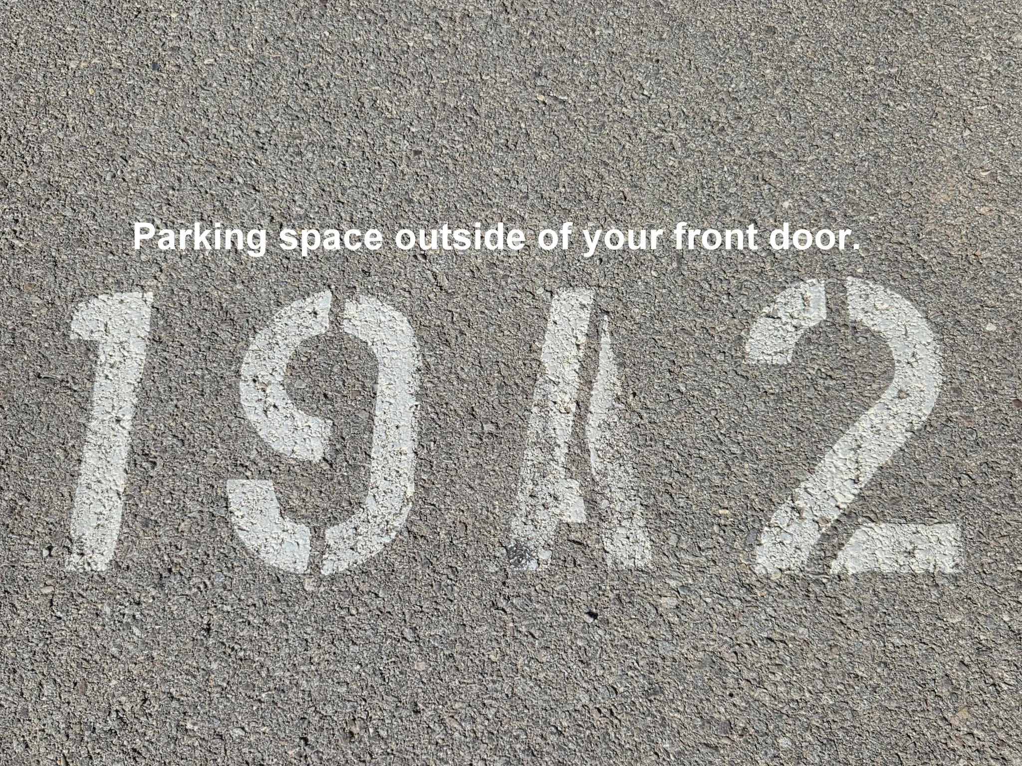 Parking Assignment. Indicating 2 numbered parking space associated with the property